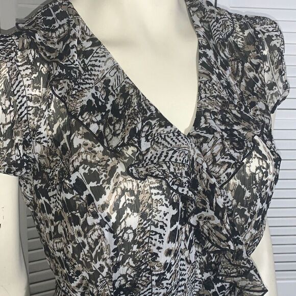 Vintage 90’s Whimsigoth Dark Chiffon Ruffle Two piece Skirt Set - Picture 8 of 16